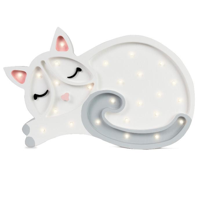 Little Lights - Kitten Lamp - White