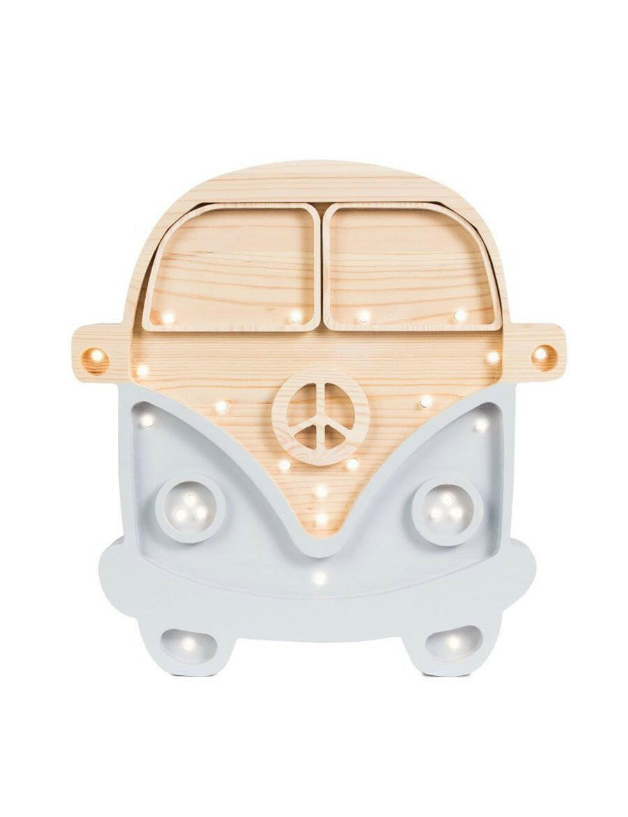 Camper Van Lamp - Wood Grey Lighting Little Lights   
