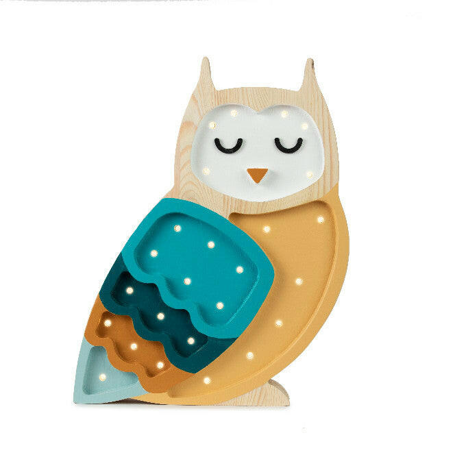 Little Lights Owl Lamp  Little Lights US Mustard  