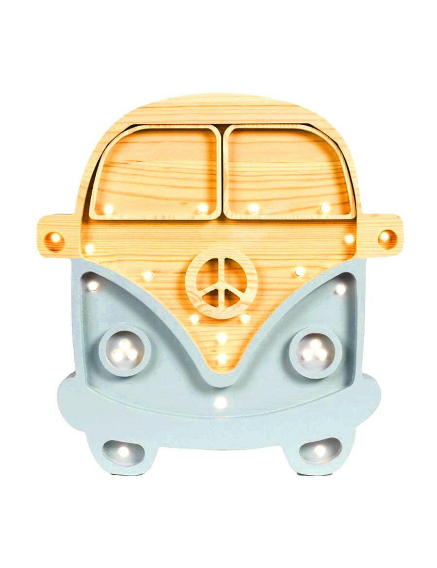 Camper Van Lamp - Wood Blue Lighting Little Lights   