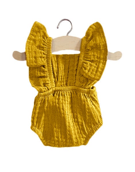 Retro Lou Romper in Mustard Doll Clothing Minikane   