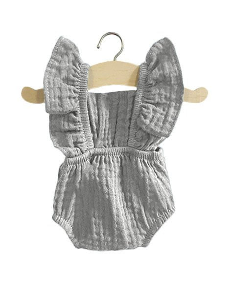 Minikane Doll Romper Lou - Gray Pearl Doll Clothing Minikane   