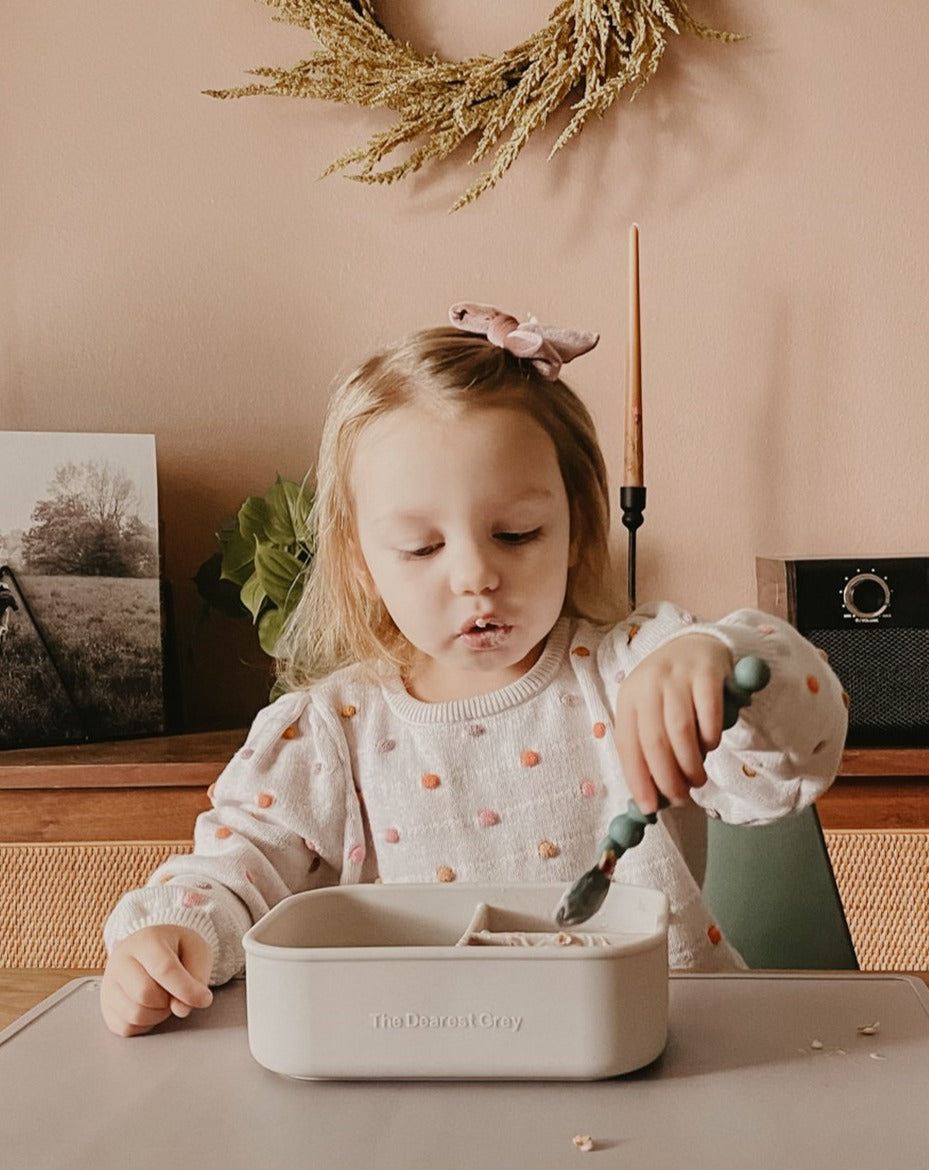 Silicone Bento Box Feeding The Dearest Grey Milk  