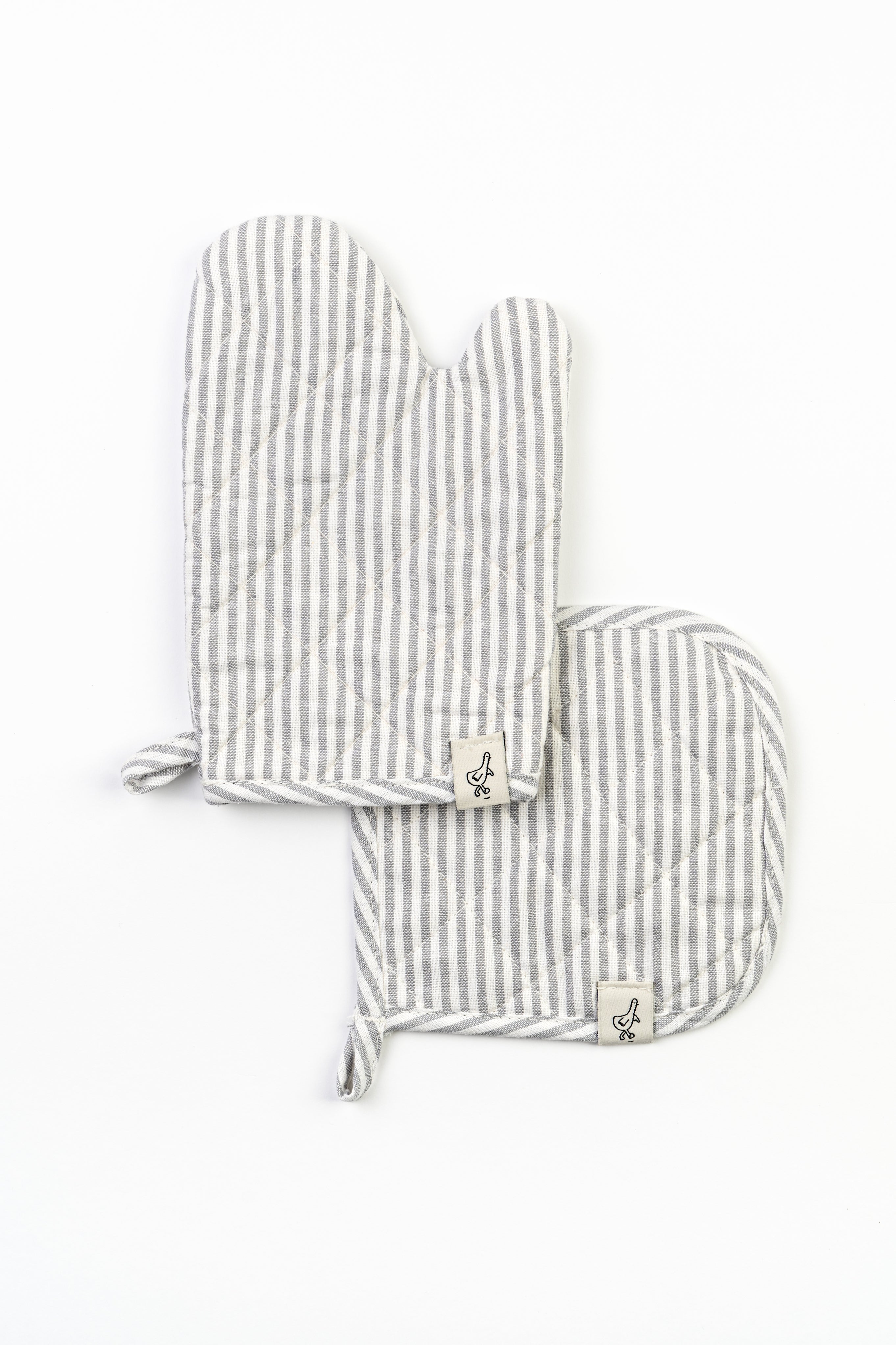 Play Oven Mitt Set Play Kitchen Accessories Milton & Goose Gray Stripe  