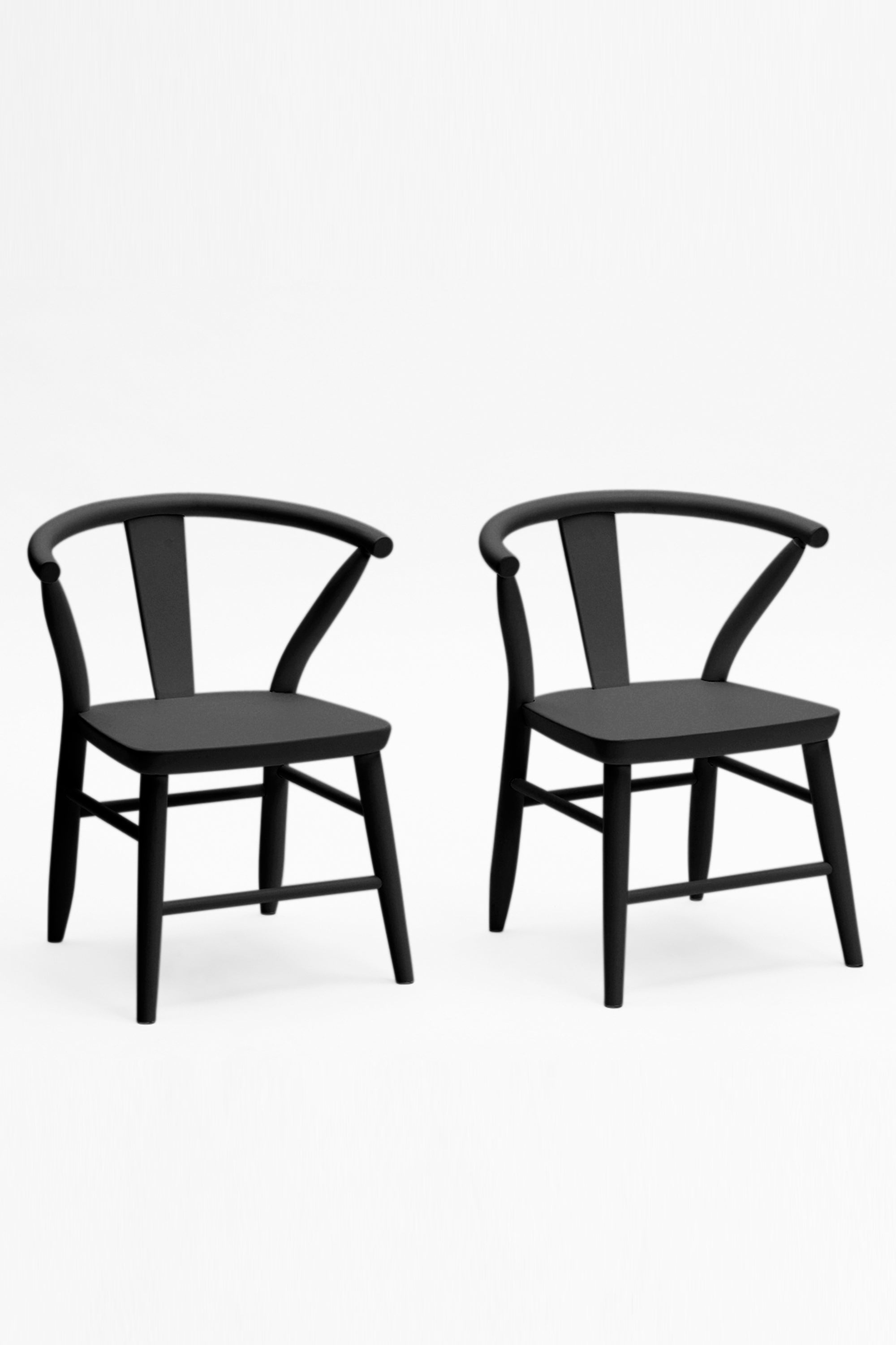 Crescent Chair, Set of 2 Furniture Milton & Goose Black  