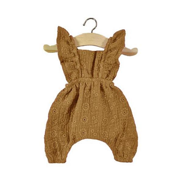 Minikane Doll Jumpsuit Embroidered Camel