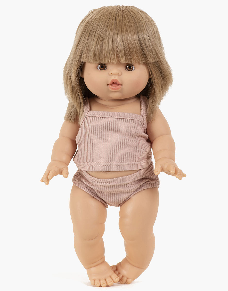 Minikane Ribbed Knit Undie Set - Tea Rose Doll Clothing Minikane   