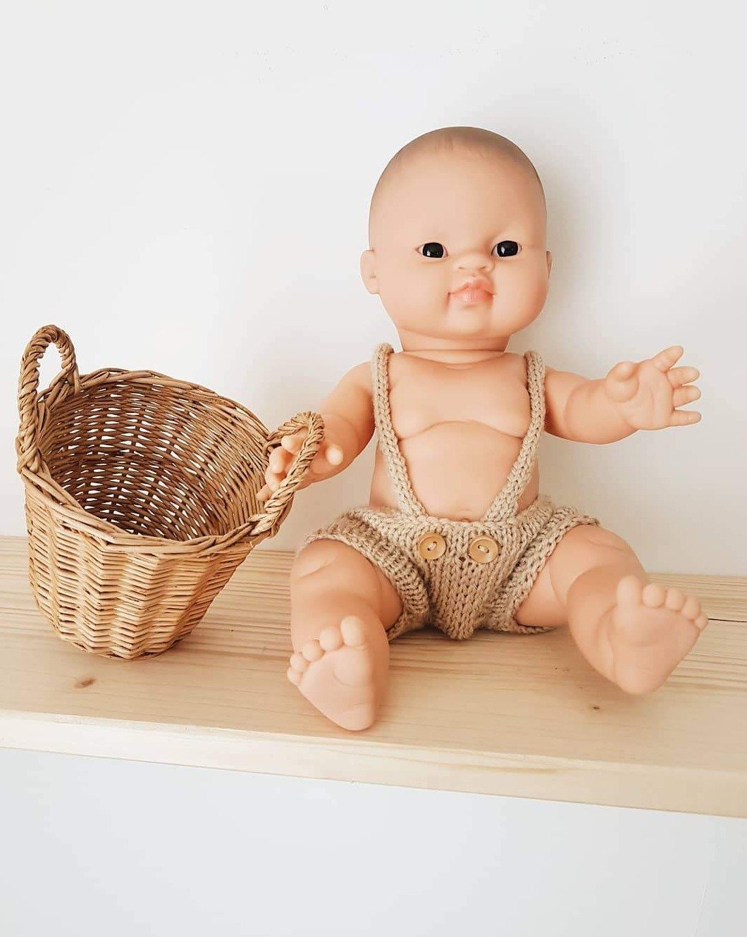 MiniKane Little Asian Baby Boy Doll- Dark Eyes Dolls Minikane   