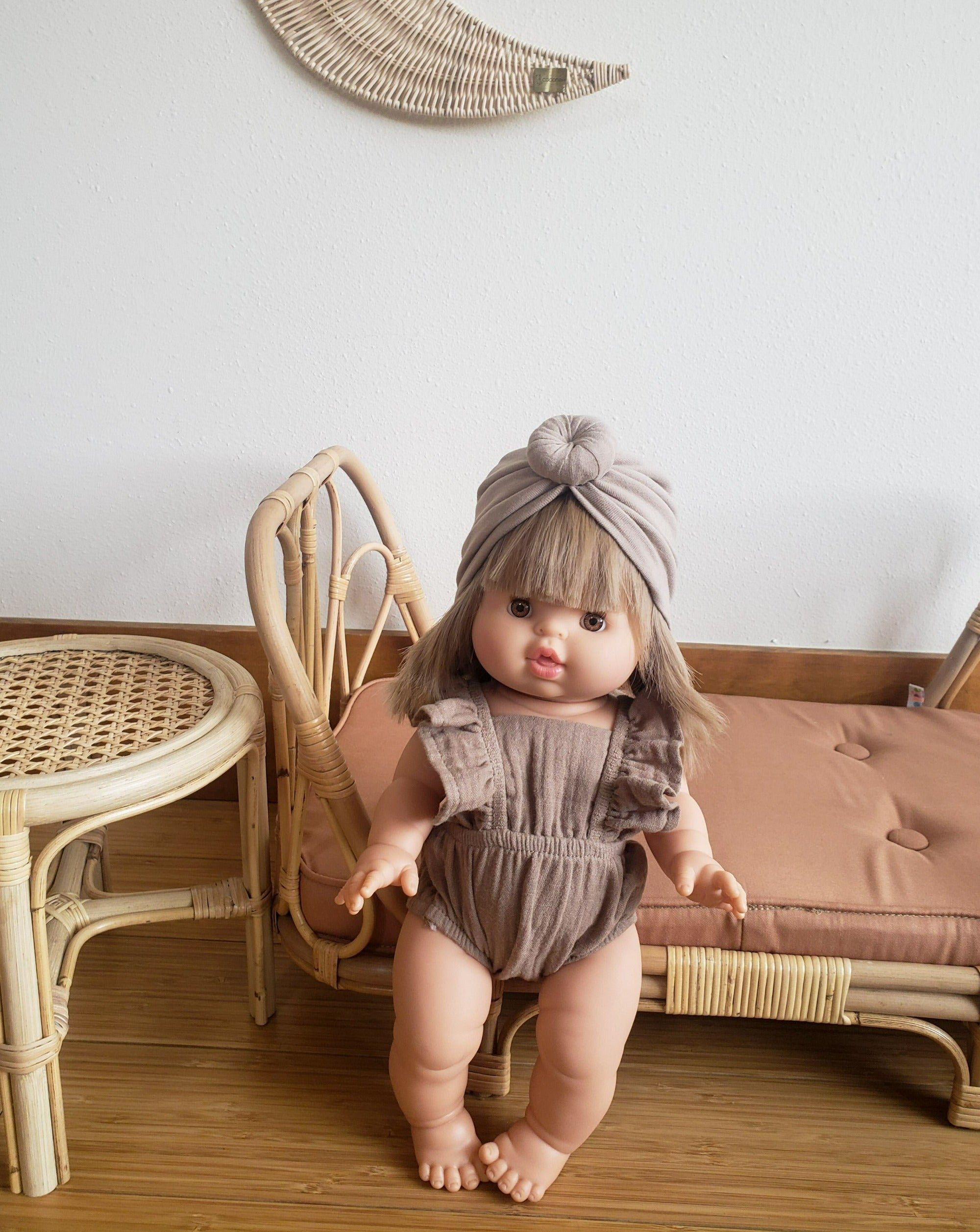 Minikane Retro Lou Romper  - Taupe Doll Clothing Minikane   