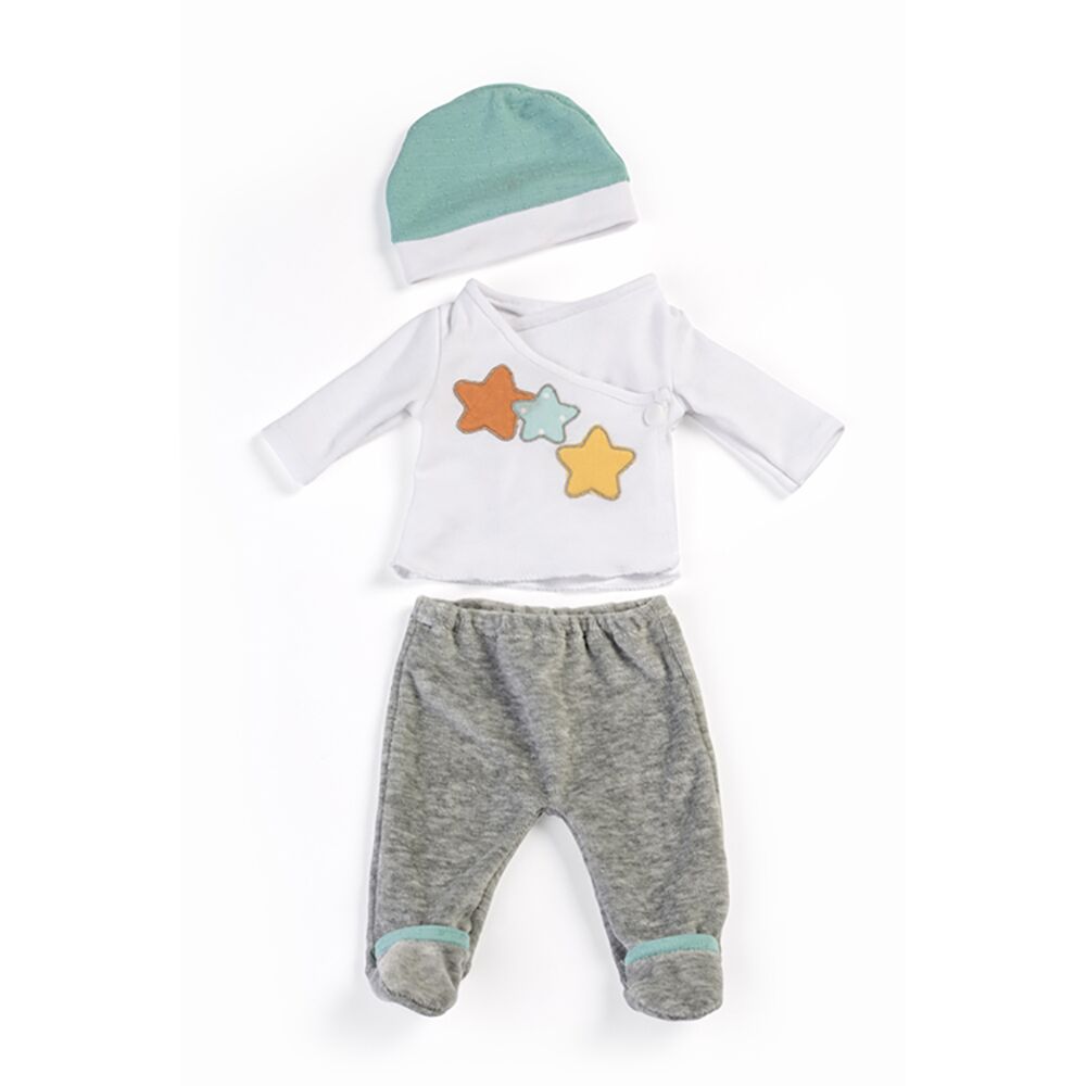 2 Pc. Pajama Set - Grey Doll Clothing Miniland   