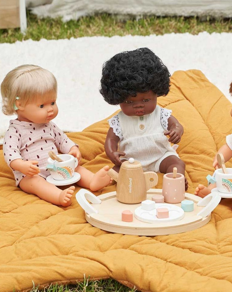 Baby Girl Caucasian with Hearing Aid Dolls Miniland   