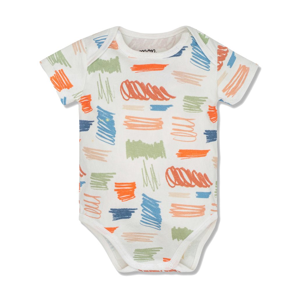 Scribble Baby Bodysuit onesies Mon Coeur   