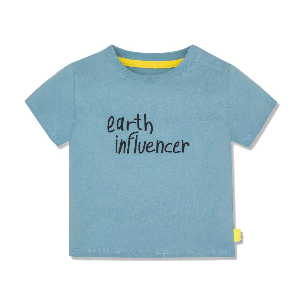 Earth influencer Baby T-Shirt tshirt Mon Coeur 3/6M Slate Blue 