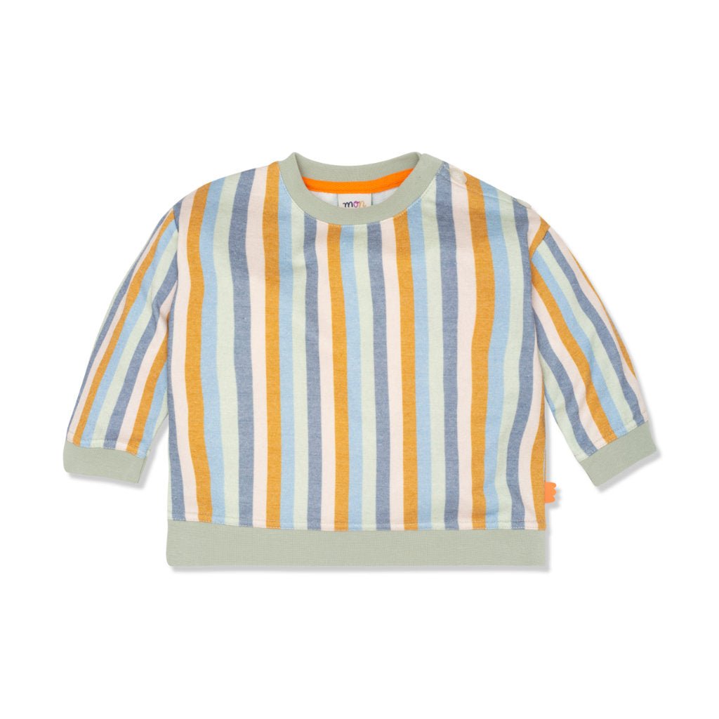 Stripes Kid Summer Sweatshirt sweatshirt Mon Coeur 2Y Light Sage/Stripes 