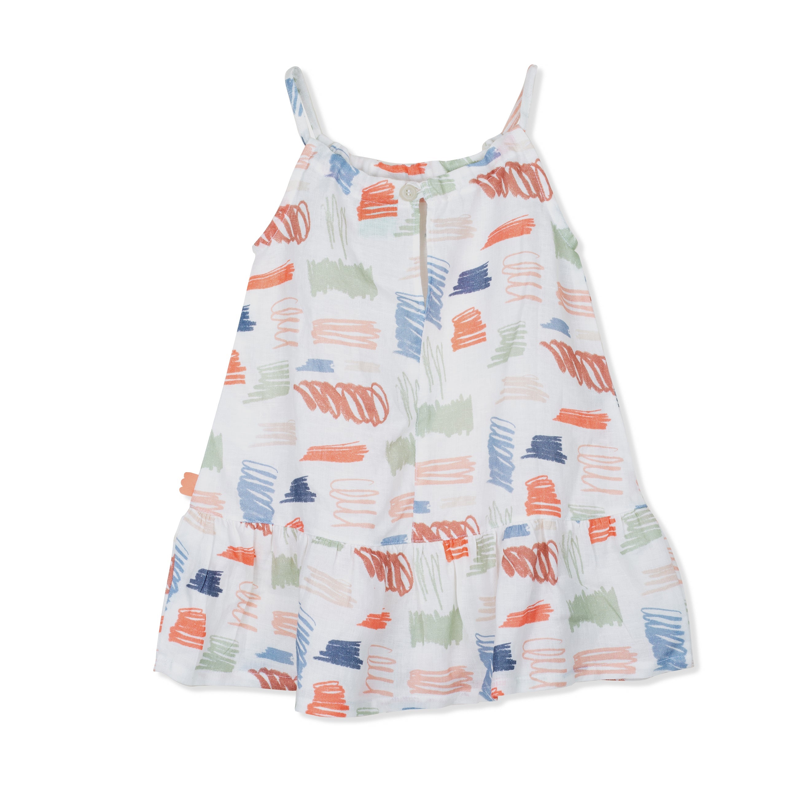 Scribble Kid Linen Dress dress Mon Coeur   