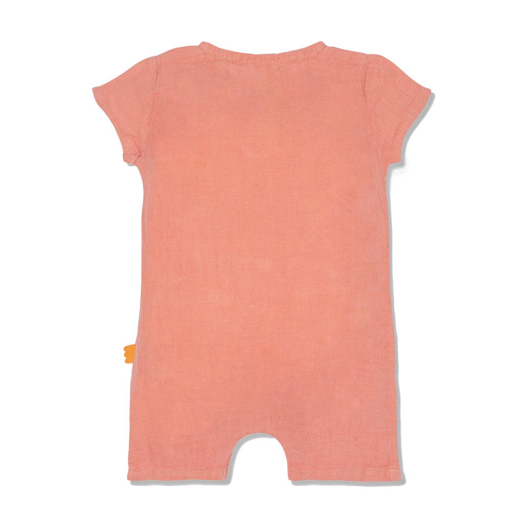 MC Baby Mellow Pink Linen Romper romper Mon Coeur   