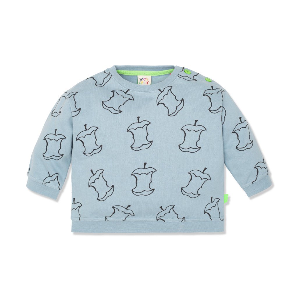 Apples Kid Summer Sweatshirt sweatshirt Mon Coeur 2Y Slate Blue/Apple 