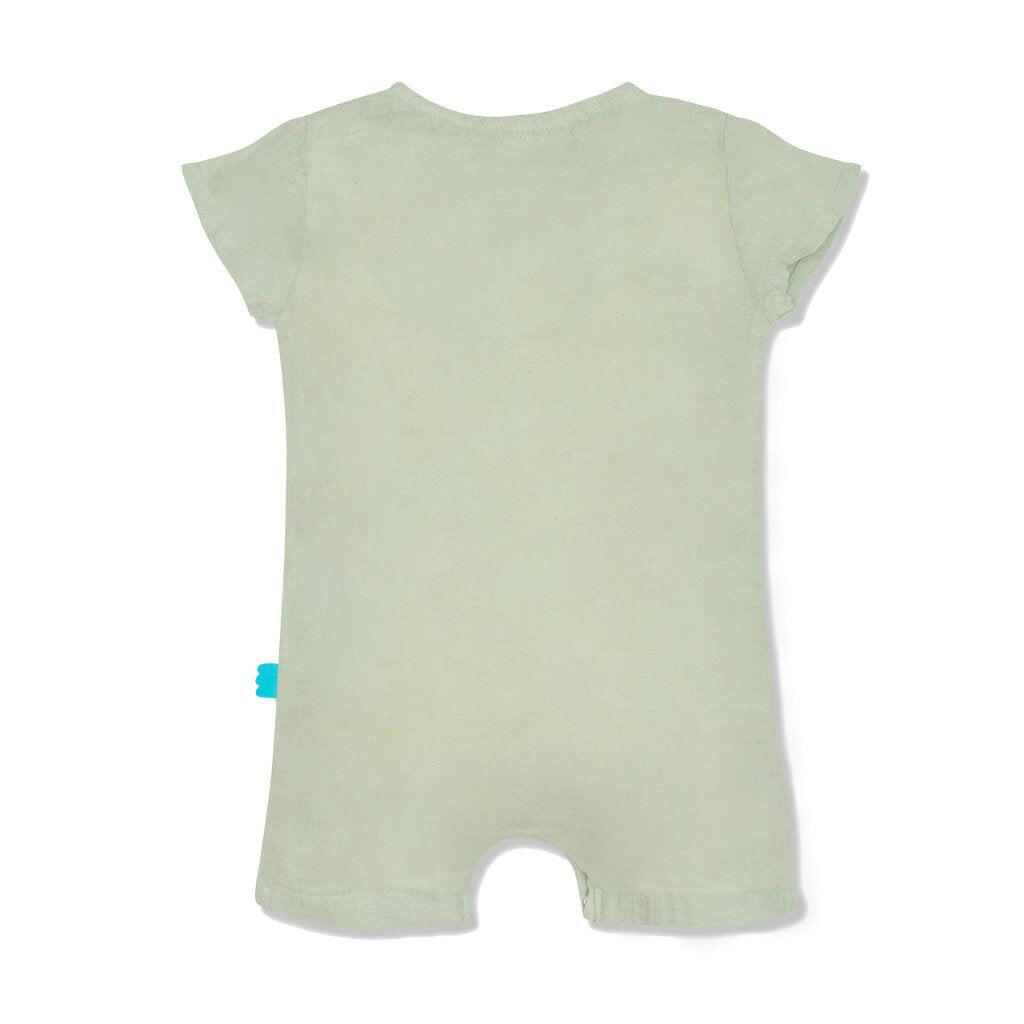 MC Baby Sage Linen Romper romper Mon Coeur   