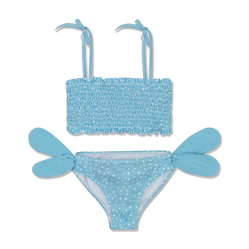 Dots Girl Bikini swimwear Mon Coeur 2Y Slate blue / dots 