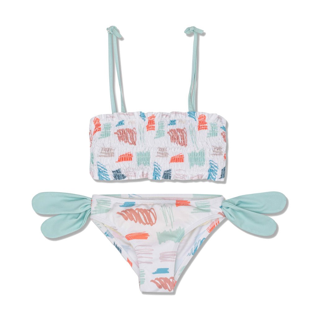 Scribble Girl Bikini swimwear Mon Coeur 2Y Natural / Scribble 