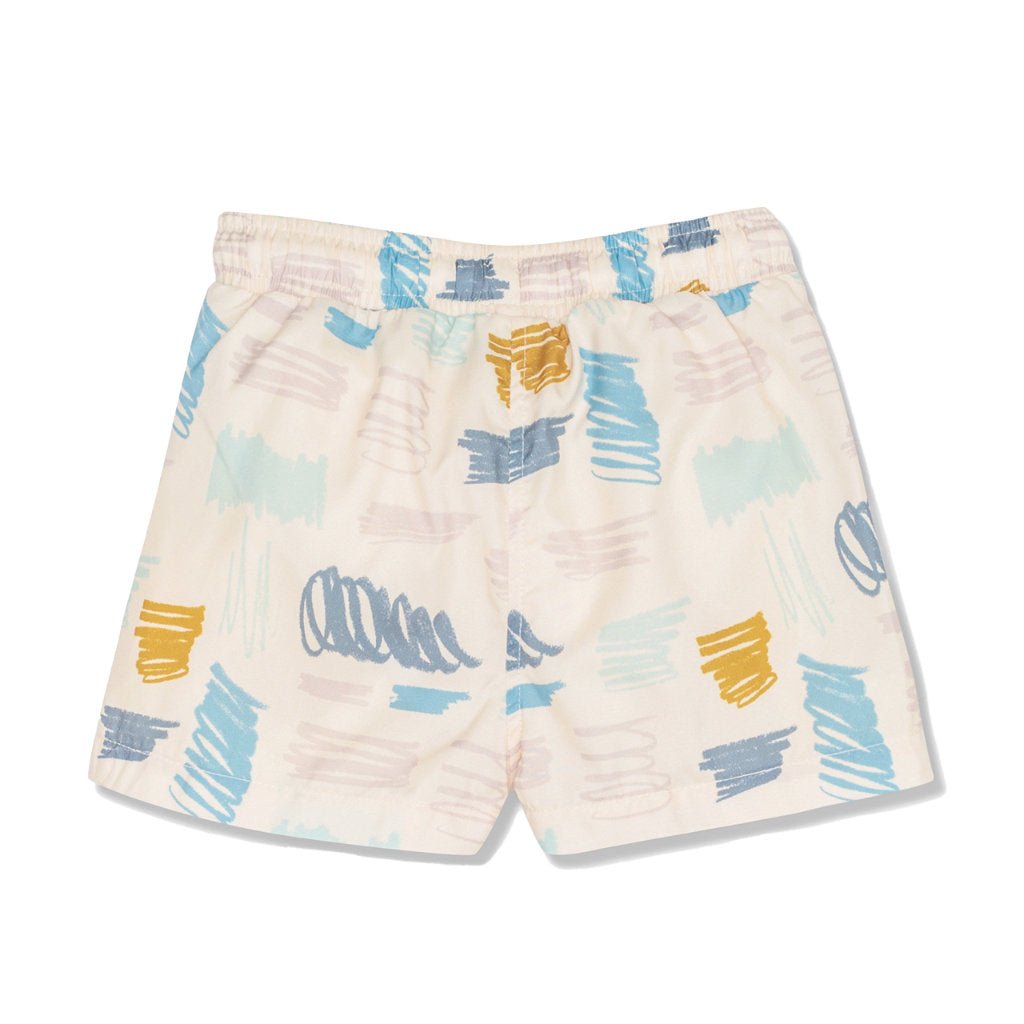 Scribble Kid Trunk swimwear Mon Coeur   