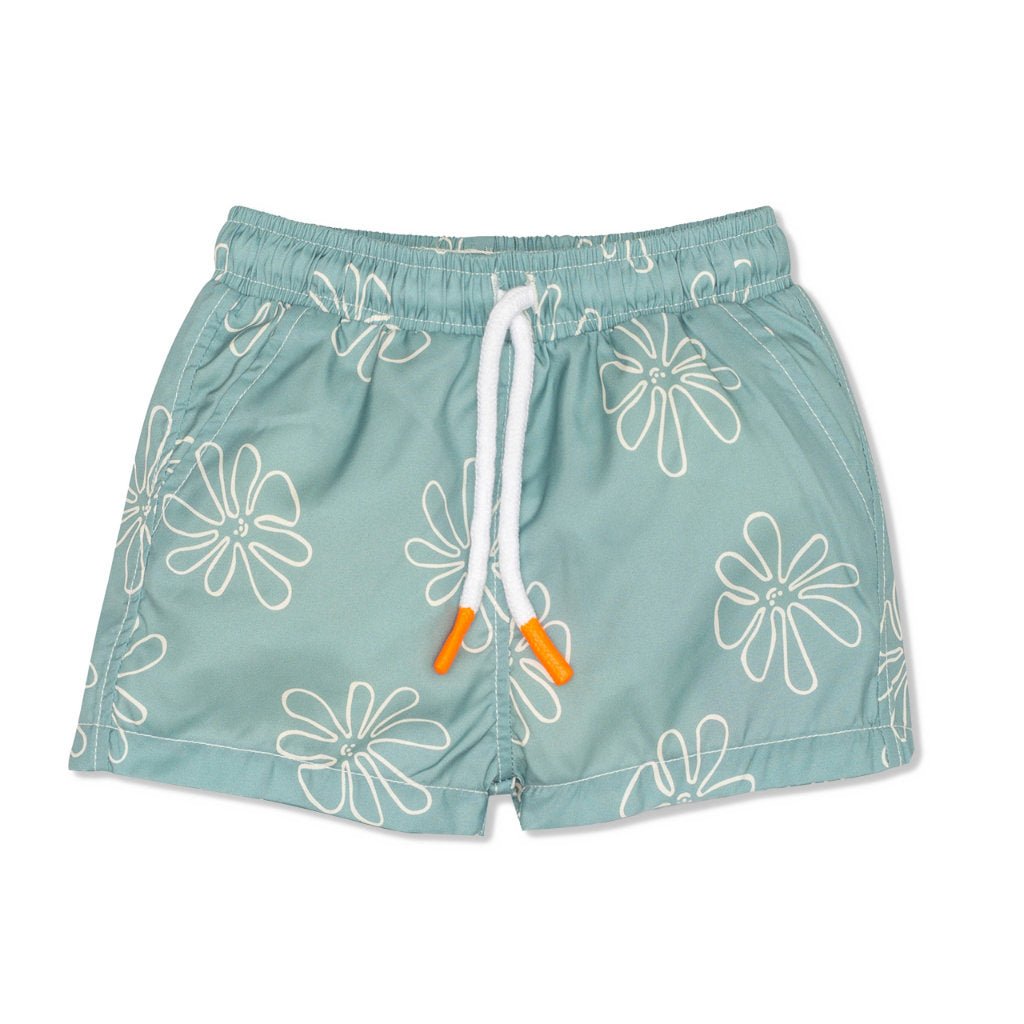 Flowers Kid Trunk swimwear Mon Coeur 2Y Dried Sage 