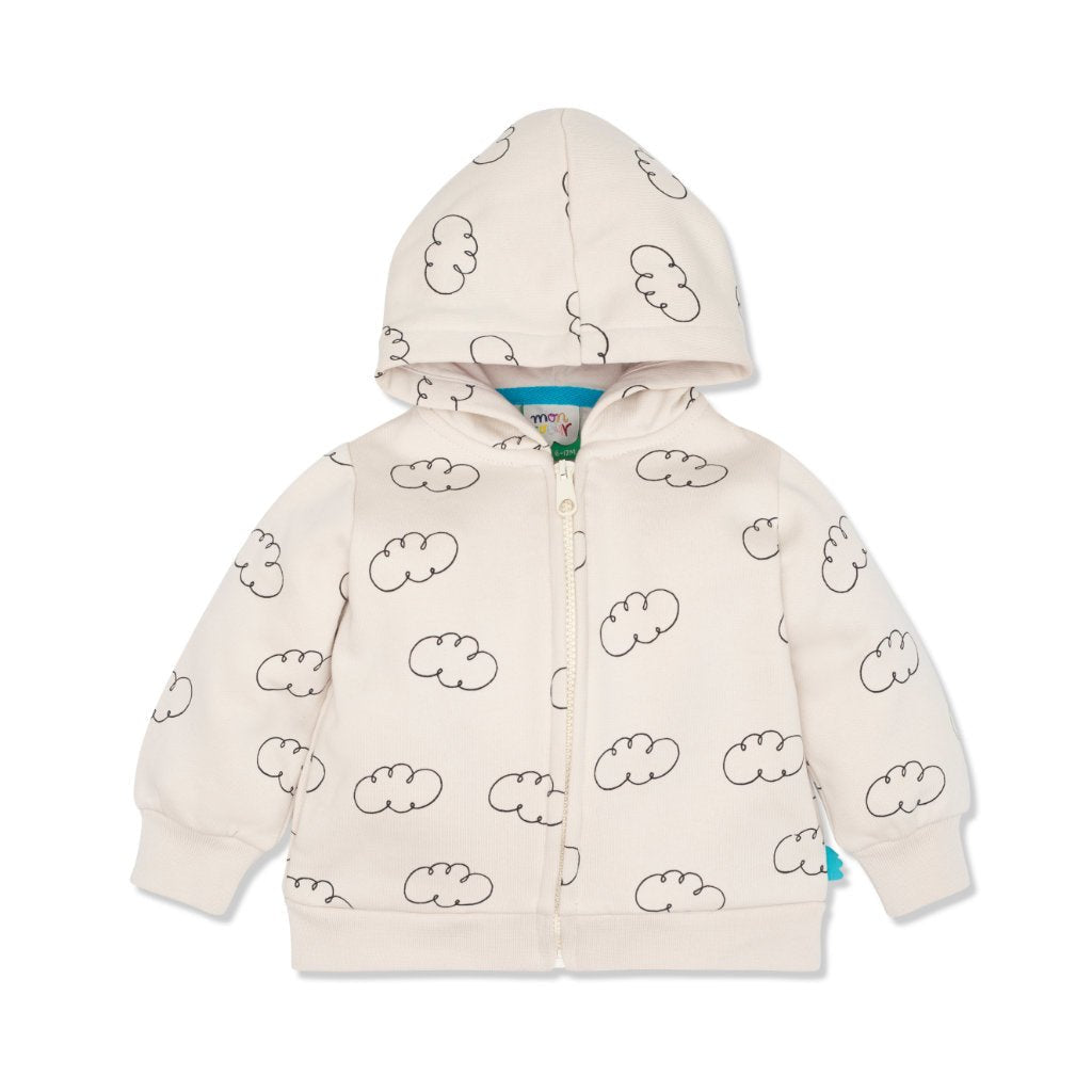 Clouds Baby Zip-Up Hoodie hoodie Mon Coeur 3/6M Cream 