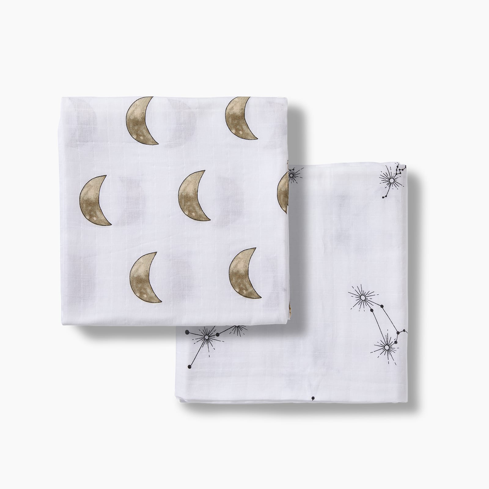 2-pack mix & match swaddle blanket SWADDLE BLANKET Moonjax® moon constellation 