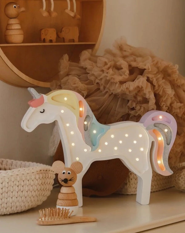 Little Lights - Unicorn Lamp - Multicolor Glitter