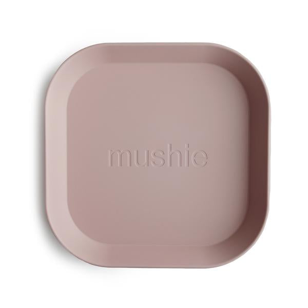 Square Dinnerware Plates - Set of 2 Blush Baby Essentials Mushie   