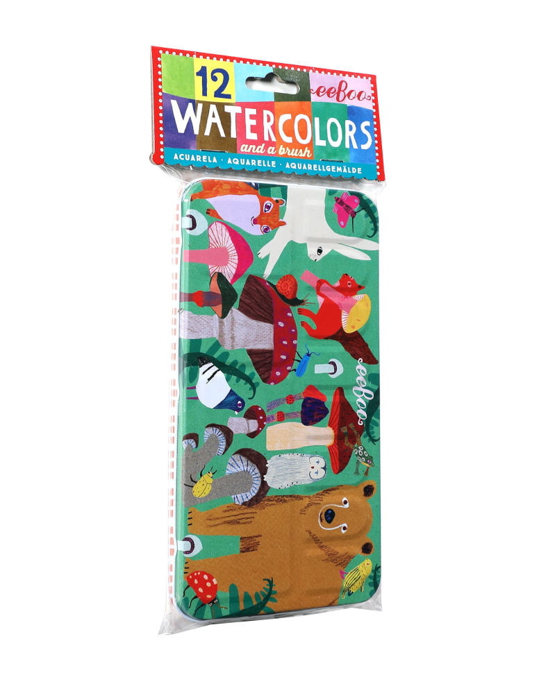 Mushroom 12-pod Watercolor Set Arts & Crafts eeboo   