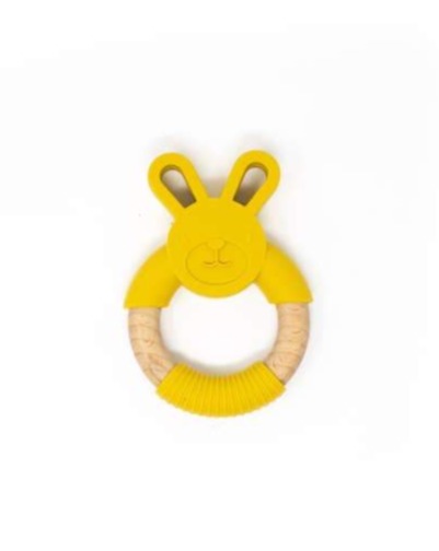 Bunny Ear Teether Baby Essentials Three Hearts Mustard  