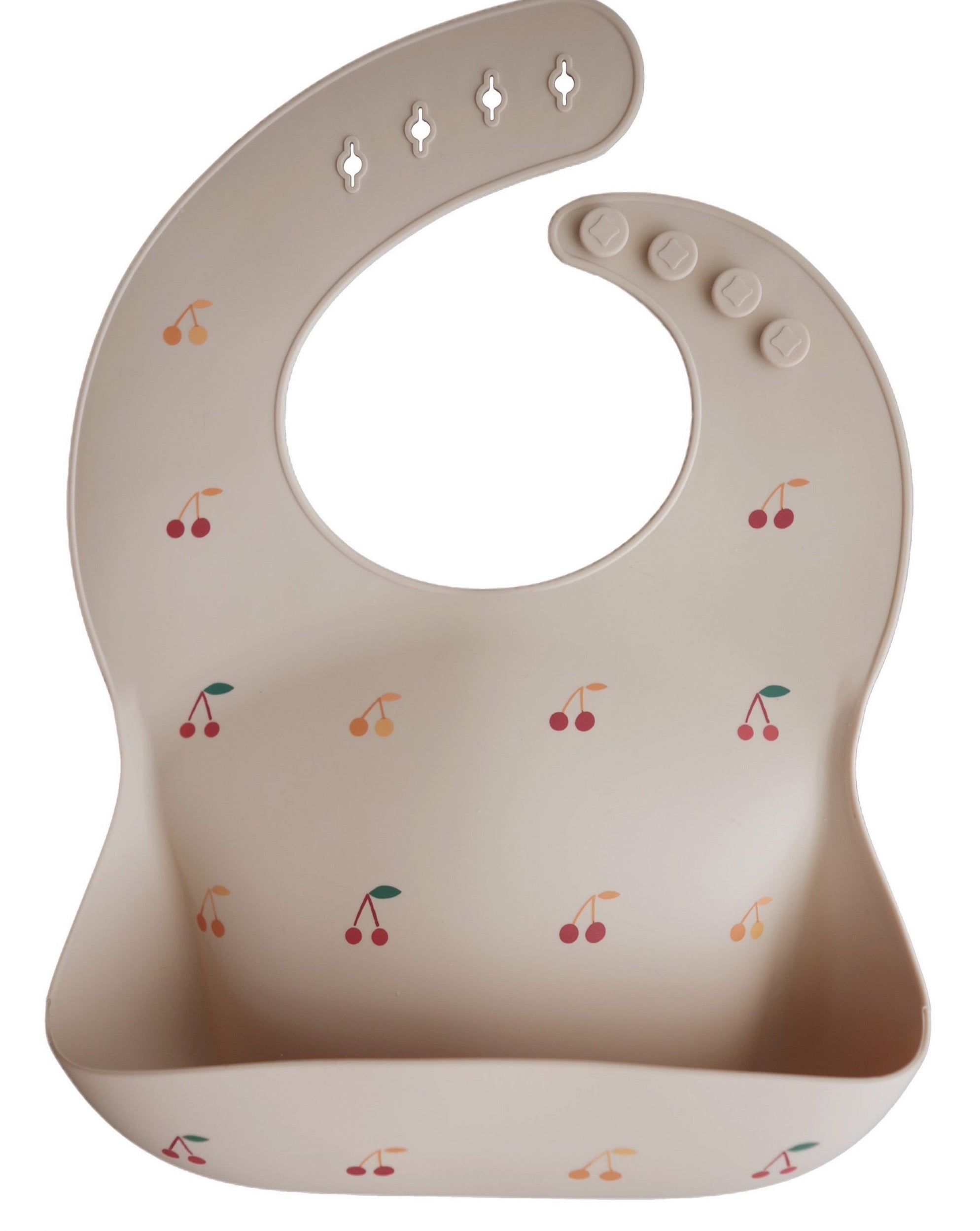 Silicone Baby Bib - Cherry feeding Mushie Cherry  