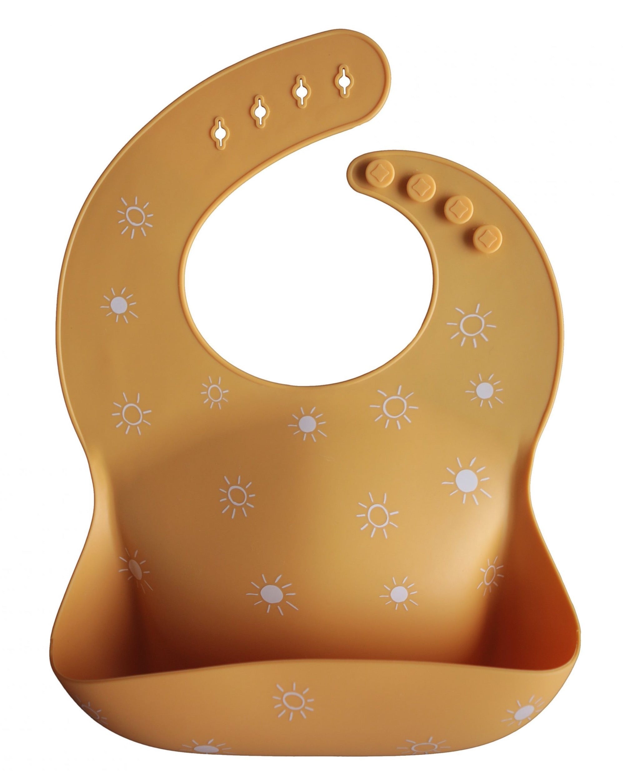 Silicone Baby Bib - Sun Orange feeding Mushie Sun Orange  