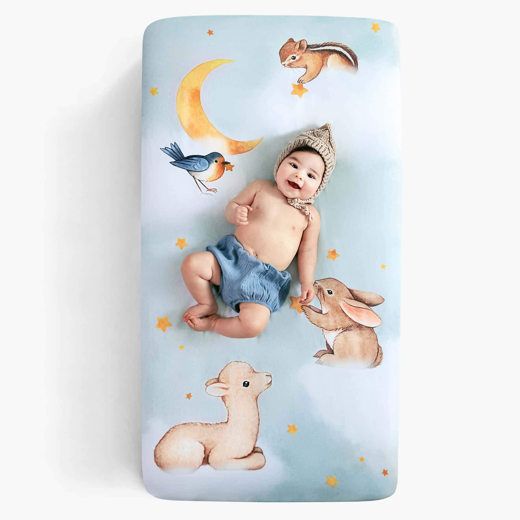 Goodnight Wonderland Standard Size Crib Sheet Crib sheets Rookie Humans US Standard crib size  