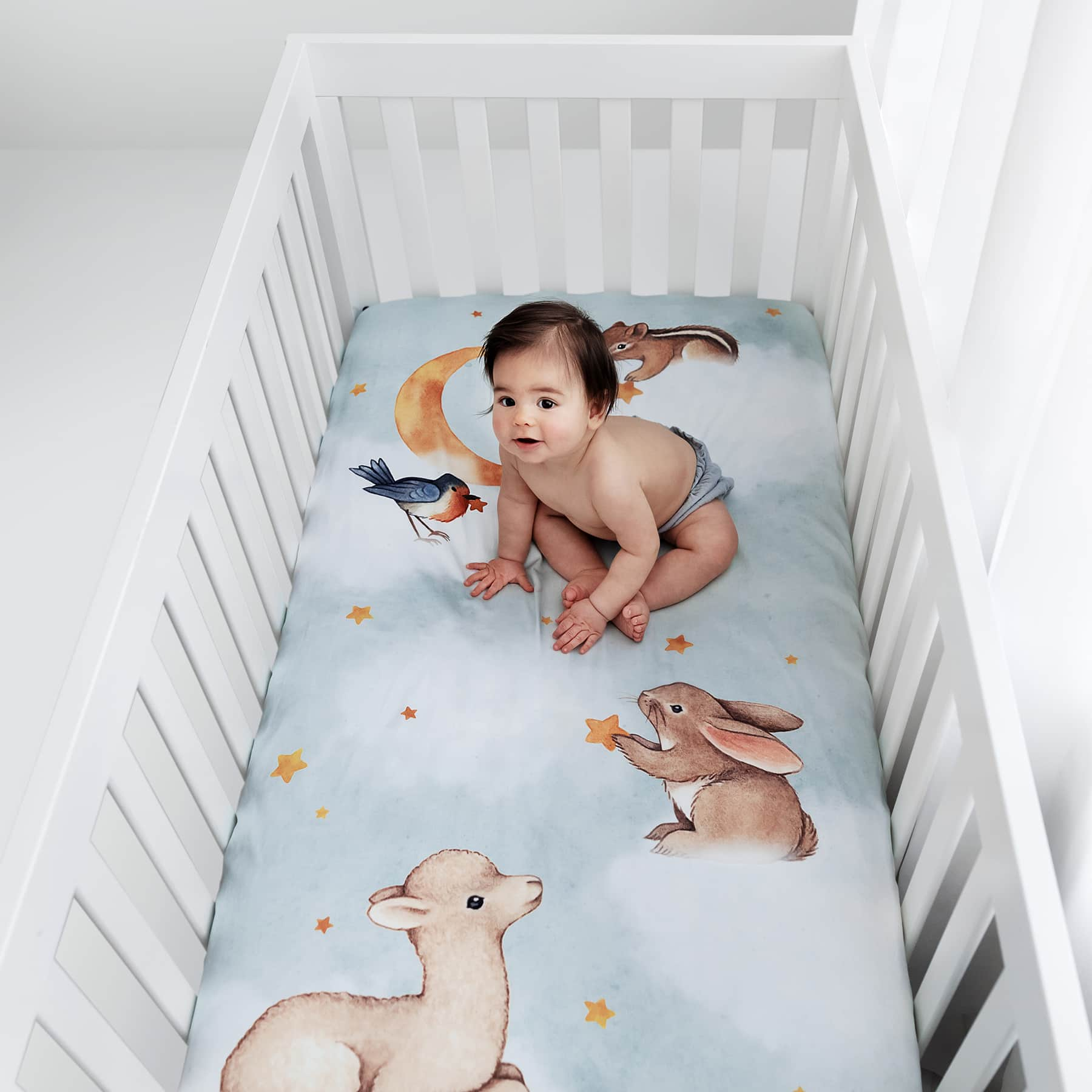 Goodnight Wonderland Standard Size Crib Sheet Crib sheets Rookie Humans   