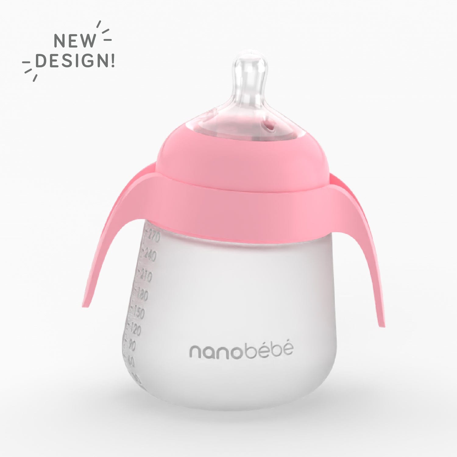 NEW Flexy Bottle Quick-Click Handles - 2pk Baby & Toddler Nanobébé US Pink  