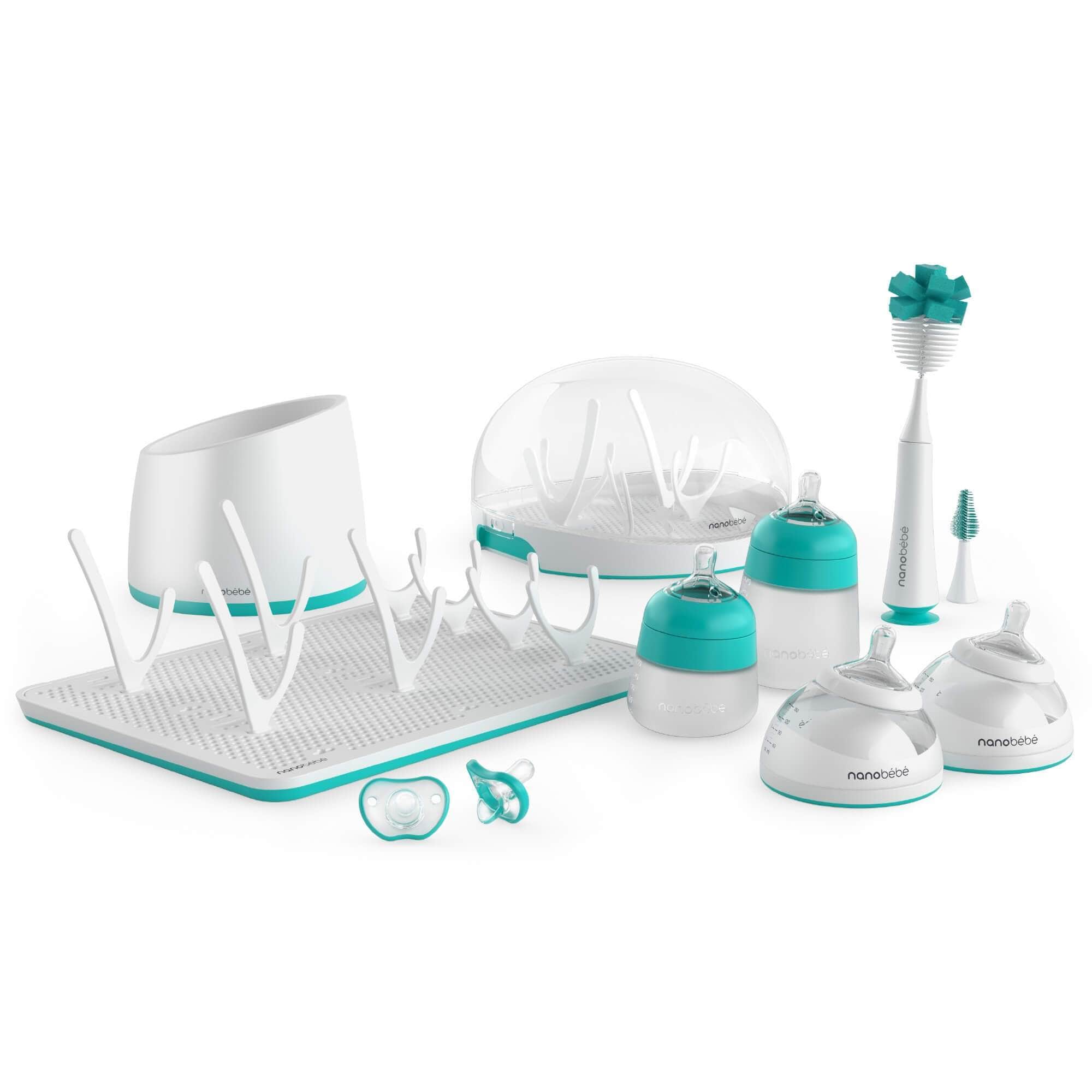 Ultimate Newborn Baby Bottle Feeding Set Baby Gift Sets Nanobébé US Teal  