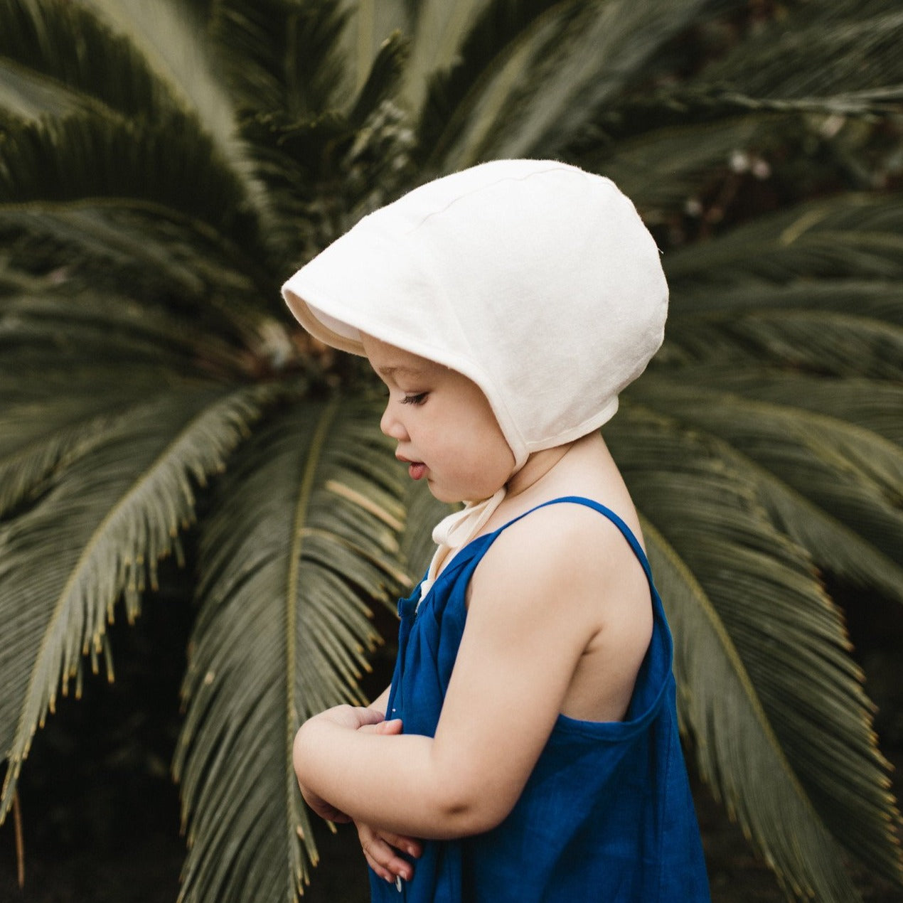 Brimmed Ivory Linen Bonnet Cotton-Lined Bonnets Briar Baby®   