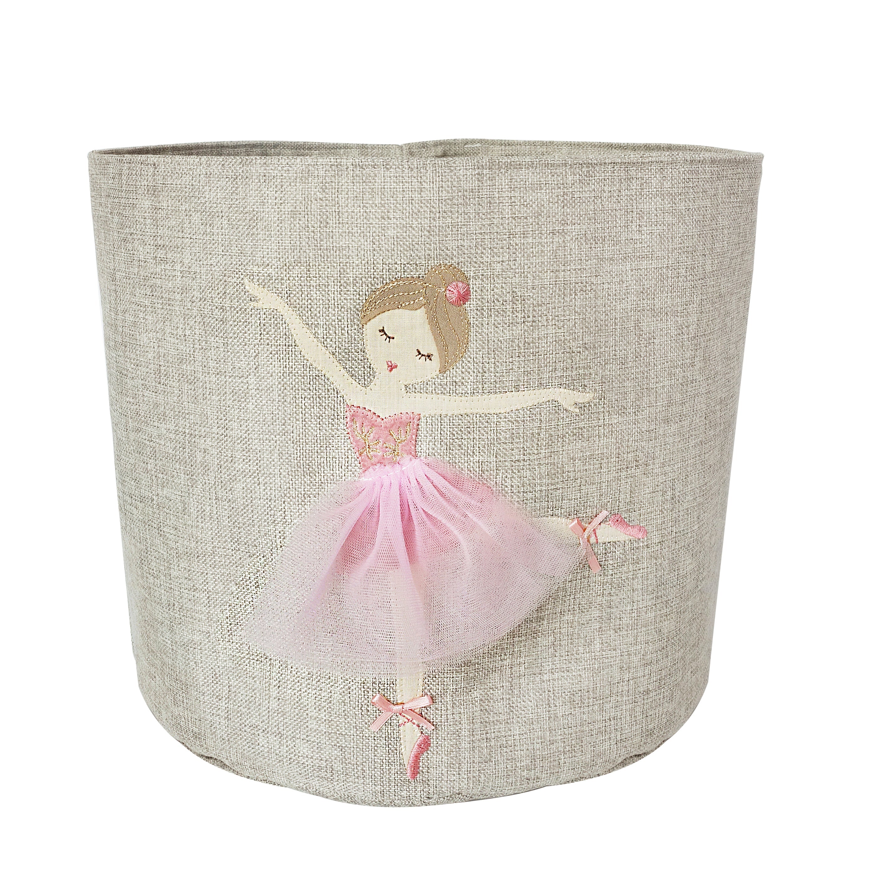 BALLERINA LINEN TOY BIN Storage Bin MON AMI   