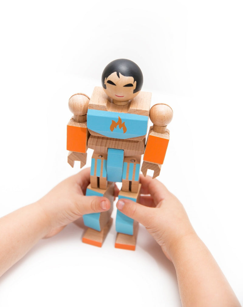 Playhard Heroes Action Figure | Robot | Wooden Toy