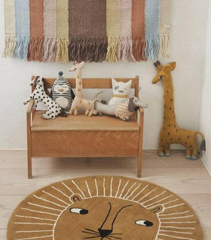 Lion Rug - Caramel Rugs OYOY   