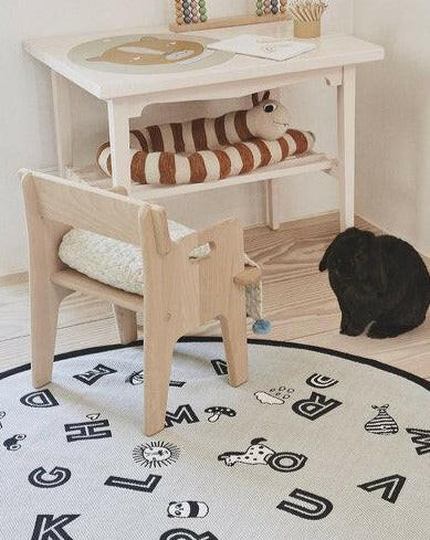 The Alphabet Rug - Light Grey Rugs OYOY   