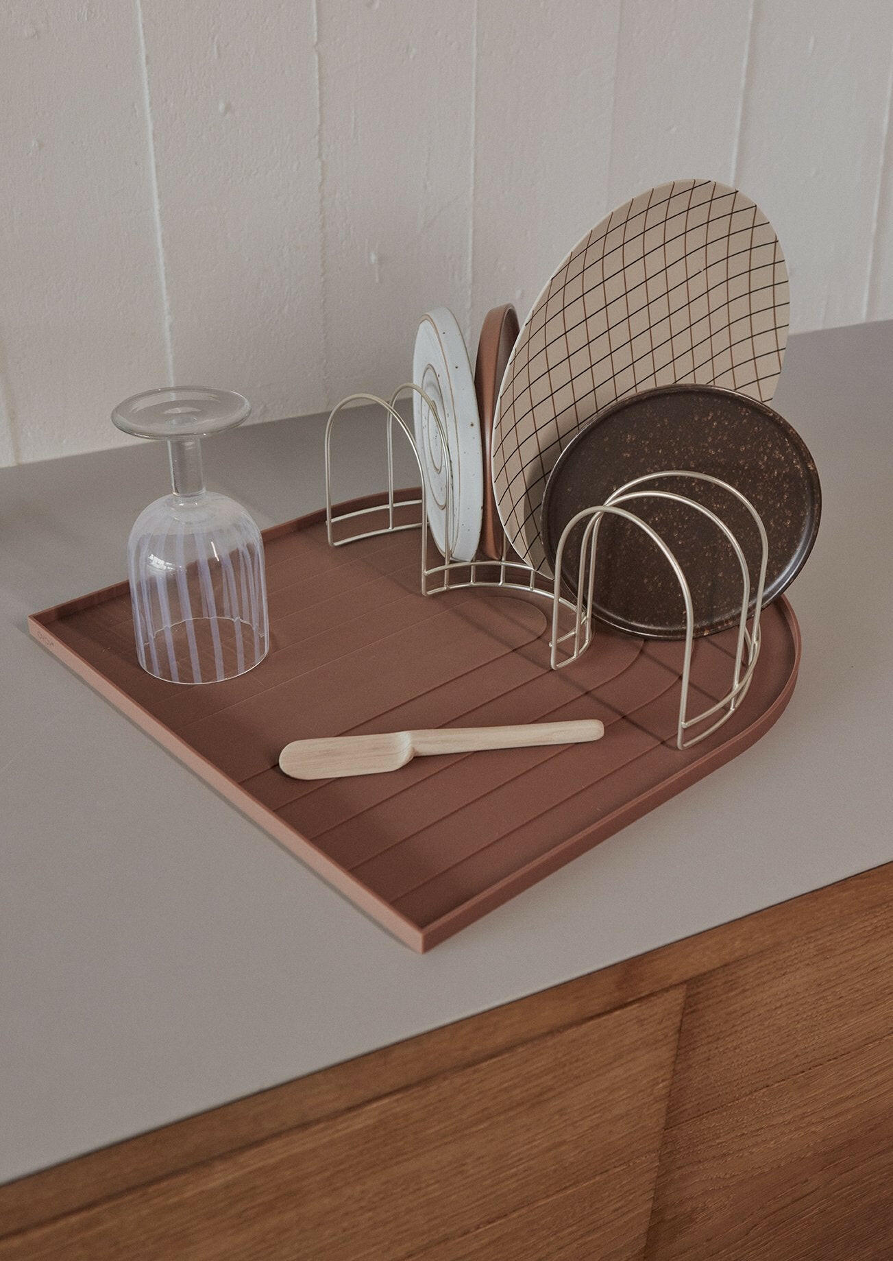 Inka Lunch/Dessert Plate, Pack Of 2 - Caramel  OYOY   