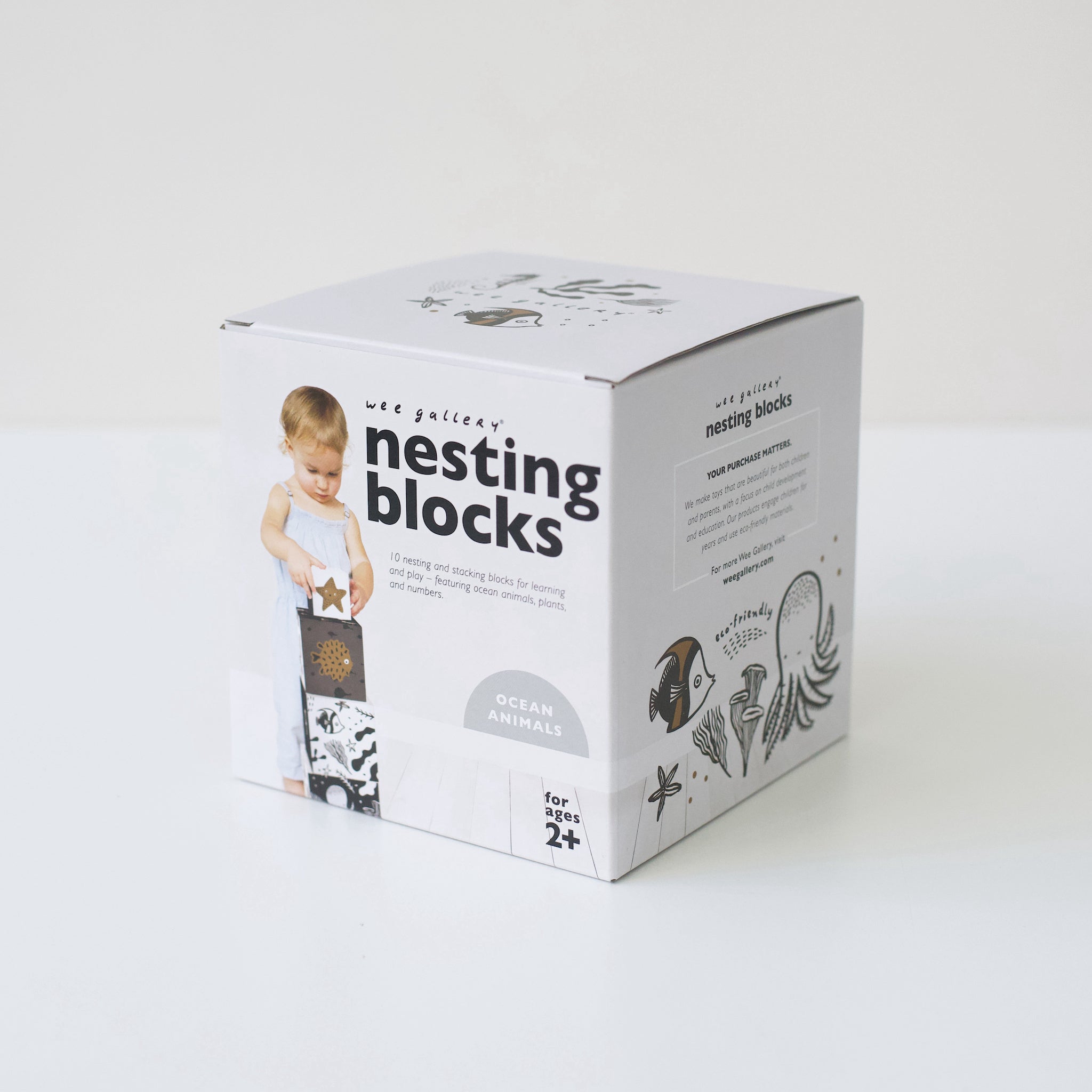 Nesting Blocks - Ocean Animals Toys Wee Gallery   