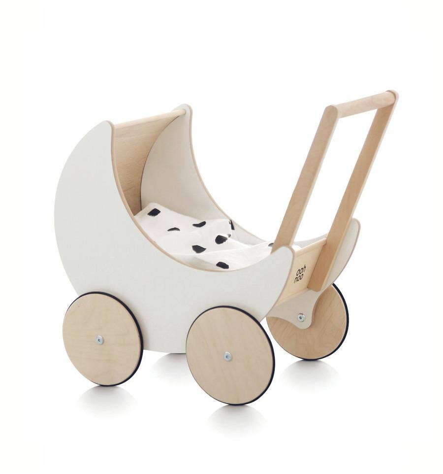 Ooh Noo Toy Pram - White Kids Toys Ooh Noo   