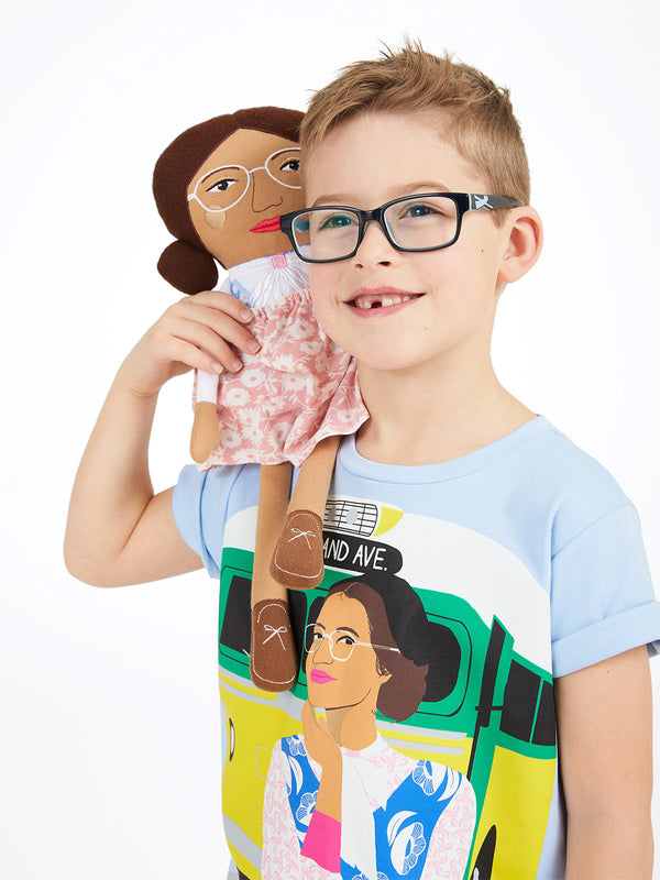Rosa Parks Trailblazer Plush Doll by Piccolina