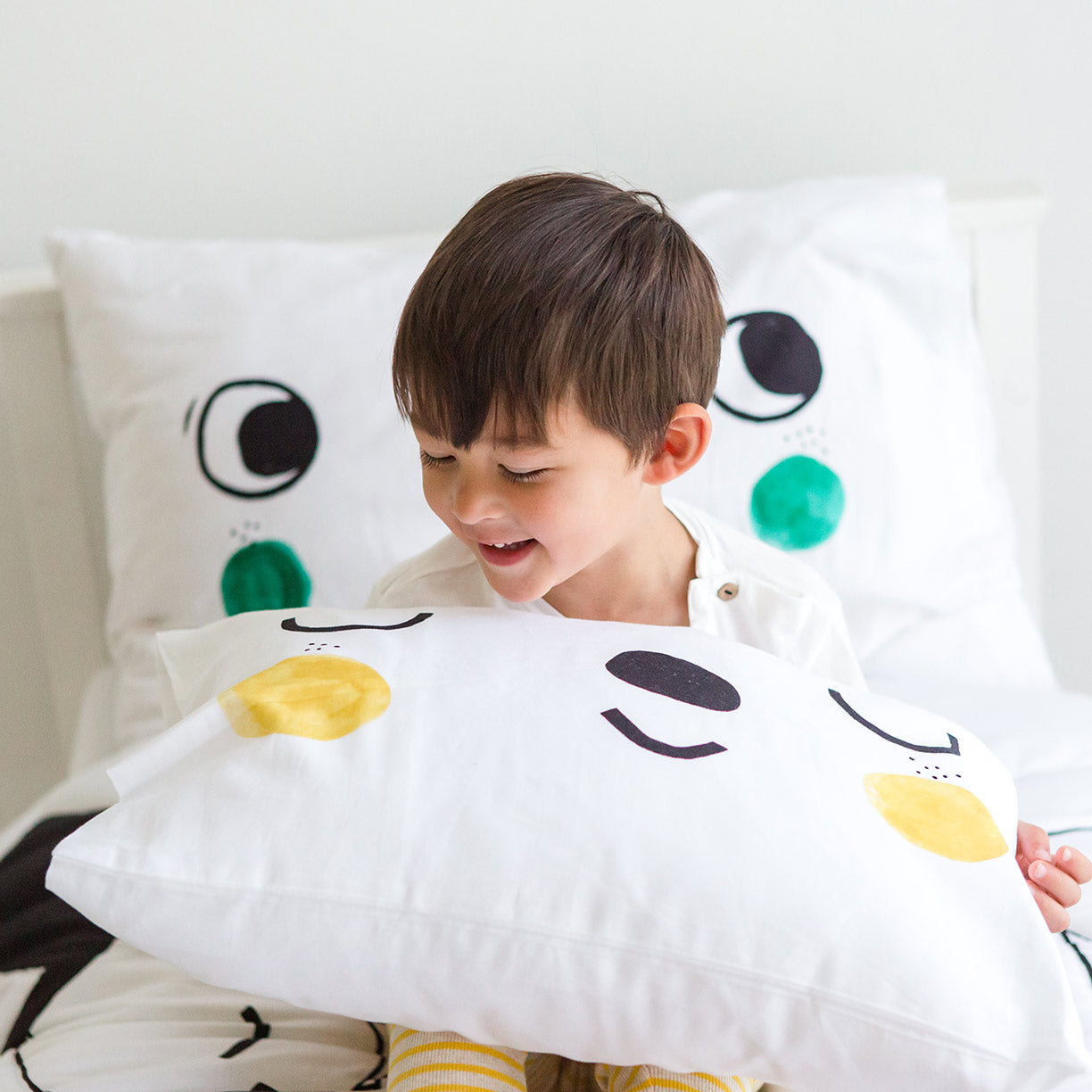 2-pack Happy Faces Standard Size Pillowcases Pillowcase Rookie Humans   