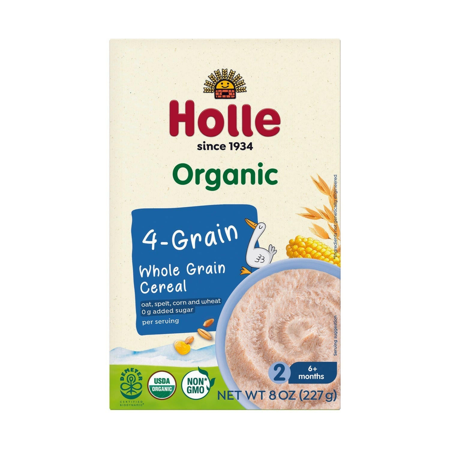 Organic Wholegrain 4-Grain Cereal - 6 Pack Cereal Holle USA   