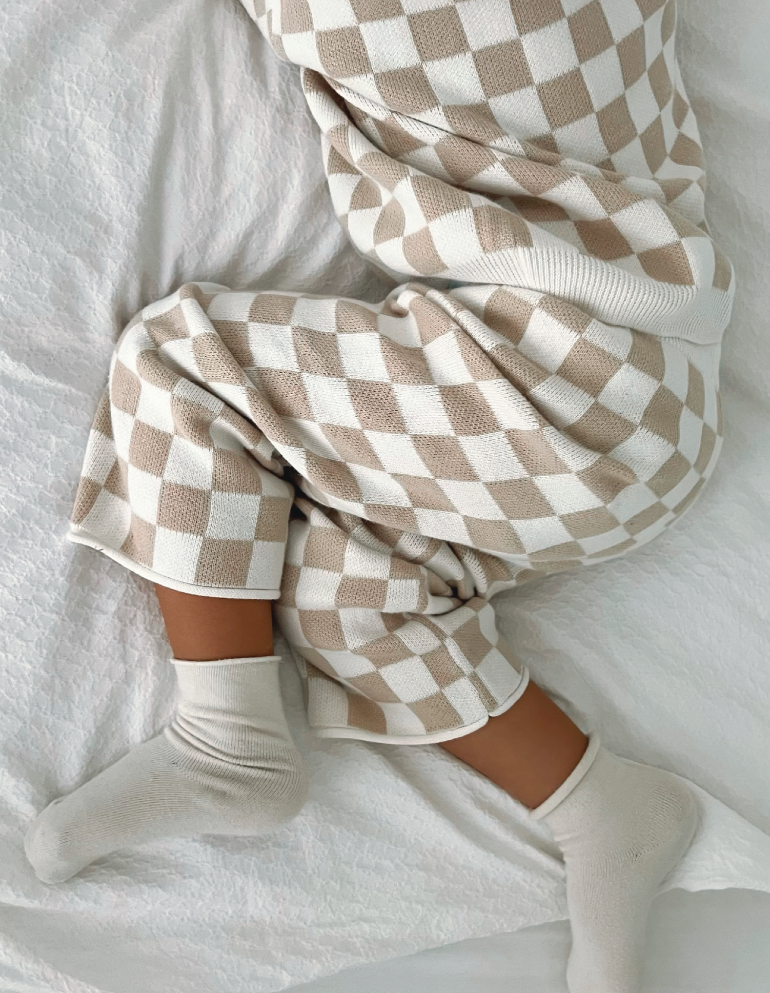 Checkered Jacquard Pants  Luna + Luca   